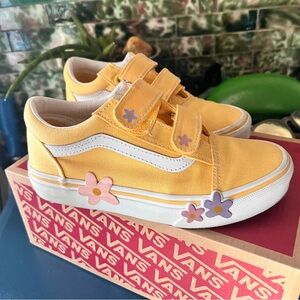 Vans Kids Yellow Floral Sneakers